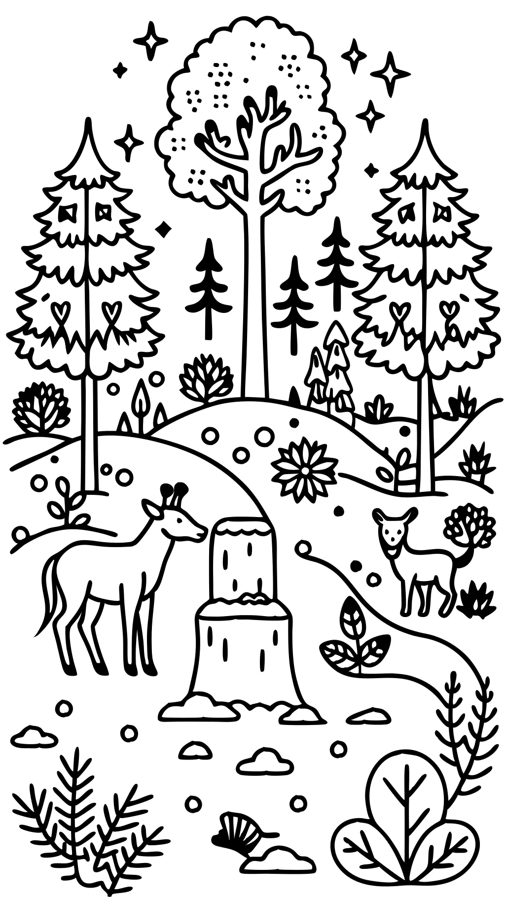 coloring pages of forest